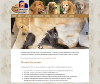 Heartlandgoldenrescue.org(Heartland Golden Retriever Rescue) Screenshot