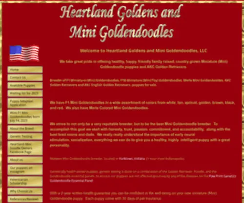 Heartlandgoldensanddoodles.com(Heartland) Screenshot