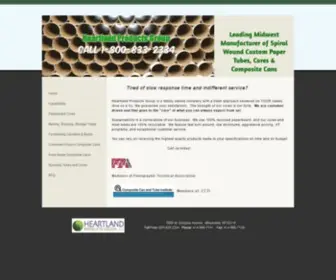 Heartlandproductsgroup.com(Leading Midwest Manufacturer of Spiral Wound Custom Paper Tubes) Screenshot