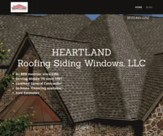 Heartlandroofing.com(Heartland Roofing Siding Windows) Screenshot