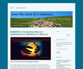 Heartofashepherd.com("From The Heart of A Shepherd" by Pastor Travis D) Screenshot