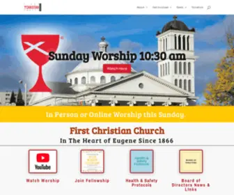 Heartofeugene.org(First Christian Church home) Screenshot