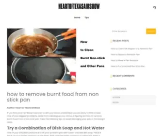Heartoftexasairshow.com(How to remove burnt food from non stick pan) Screenshot