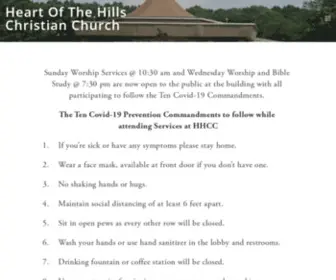 Heartofthehills.com(Heart of the Hills Christian Church) Screenshot
