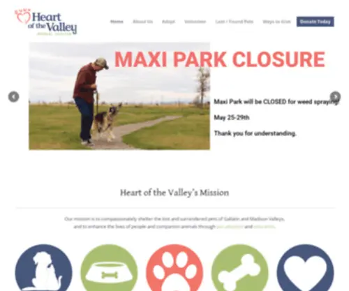 Heartofthevalleyshelter.org(Heart of the Valley Animal Shelter) Screenshot
