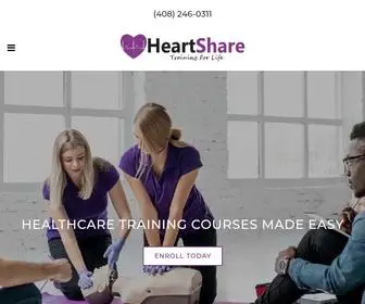 Heartsharetraining.com(HeartShare Training) Screenshot