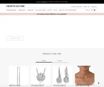 Heartsonfire.com(The World's Most Perfectly Cut Diamond) Screenshot