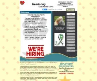 Heartsongspayneuter.com(Heartsong Clinic) Screenshot