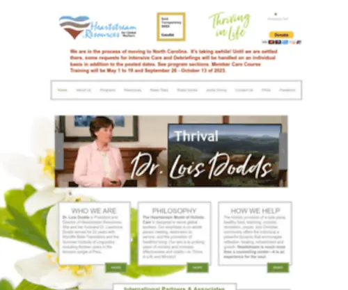 Heartstreamresources.org(The Heartstream Model of Holistic Care) Screenshot