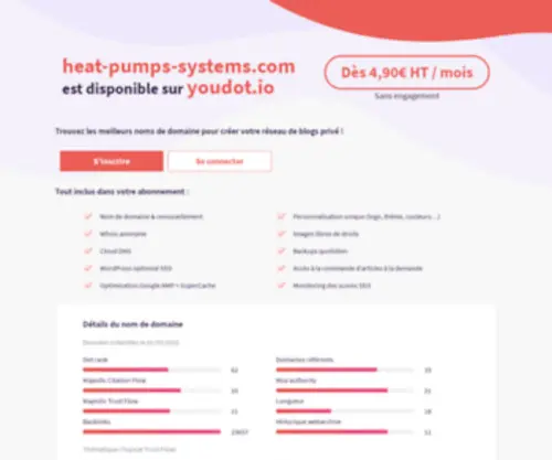 Heat-Pumps-SYstems.com(This domain was registered by Youdot.io) Screenshot