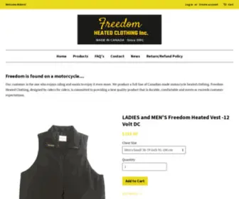 Heatedclothing.ca(Canadian made Freedom Heated Clothing designed for comfort and durability) Screenshot