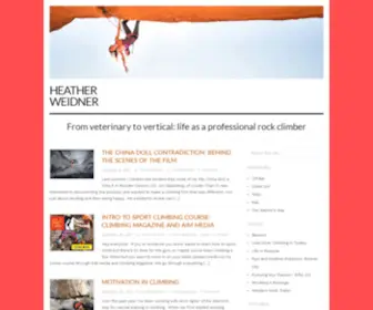 Heatherclimbs.com(From veterinary to vertical) Screenshot