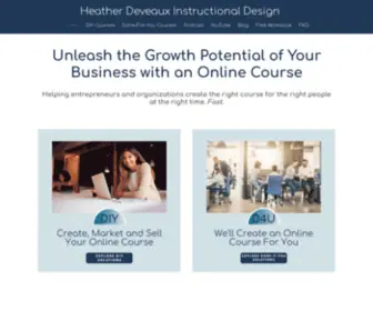 Heatherdeveaux.com(Create Better Online Courses) Screenshot