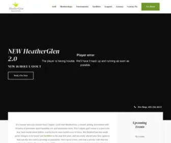 Heatherglengolf.com(Golf Course in Calgary) Screenshot