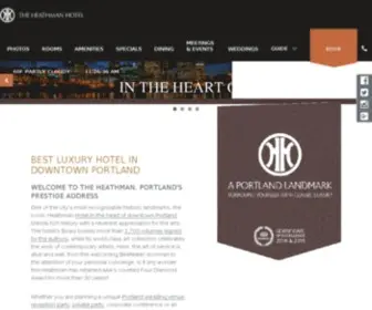 Heathmanhotel.com(Best Business Hotel in Downtown Portland) Screenshot