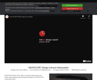 Heatscope.com(Design-Heizstrahler mit weniger Licht) Screenshot