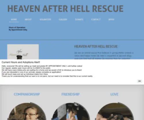 Heavenafterhellrescue.org(Heaven After Hell Animal Rescue) Screenshot