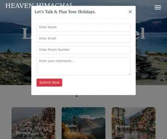 Heavenhimachal.com(Manali Tour Packages) Screenshot