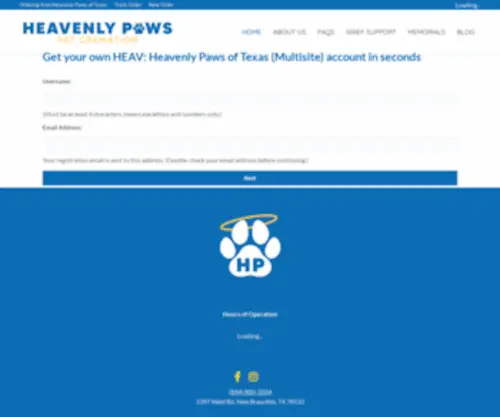 Heavenlypawstexas.com(WordPress) Screenshot