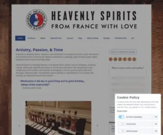 Heavenlyspirits.com(Exceptional French spirits) Screenshot