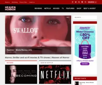 Heavenofhorror.com(Reviews of Horror Movies &amp; Series) Screenshot