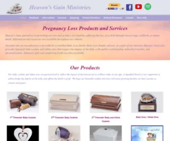 Heavensgain.com(Infant Caskets and Urns) Screenshot