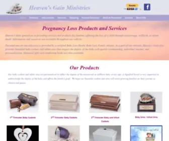 Heavensgain.org(Infant Caskets) Screenshot