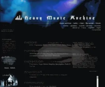 Heavy-Music.ru(ιlιlι Heavy Music Archive front) Screenshot