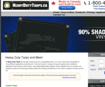 Heavydutytarps.ca(Heavy Duty Tarps Canada) Screenshot