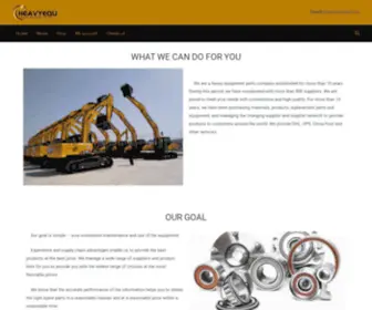 Heavyequ.com(Welcome to Heavy Equipment Spare Parts) Screenshot