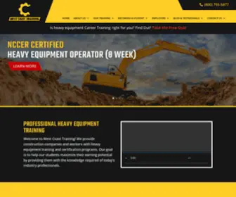 Heavyequipmenttraining.com(West Coast Training in Washington) Screenshot