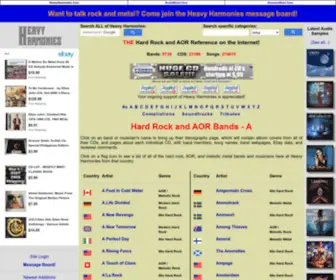 Heavyharmonies.com(Hard Rock and Heavy Metal Discography Database) Screenshot