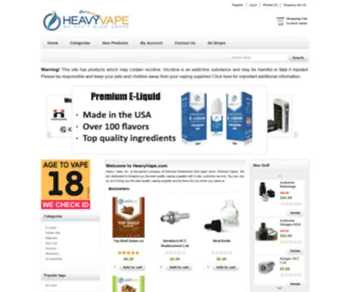 Heavyvape.com(Forsale Lander) Screenshot