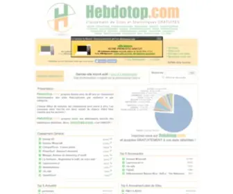 Hebdotop.com(Classement de sites et statistiques GRATUITES) Screenshot