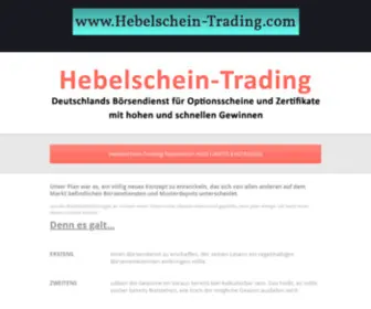 Hebelschein-Trading.com(Hebelschein Trading) Screenshot