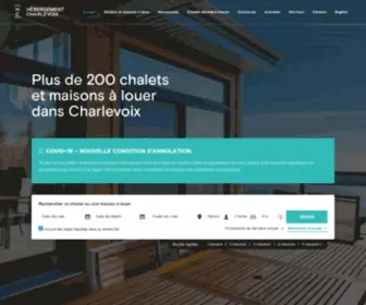 Hebergement-Charlevoix.com(Découvrez le service de location de résidences touristiques d'Hébergement Charlevoix) Screenshot
