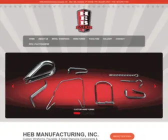 Hebmfg.com(HEB Manufacturing Company in VT) Screenshot