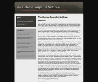 Hebrewgospel.com(Hebrew matthew) Screenshot