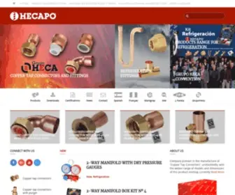 Hecapo.com(Accesorios de cobre para fontanería) Screenshot