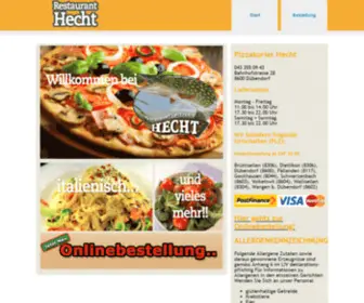 Hecht-Pizza.ch(Willkommen bei Pizzakurier Hecht) Screenshot