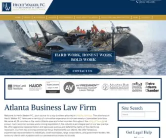 Hechtwalker.com(Atlanta Business Law Firm) Screenshot