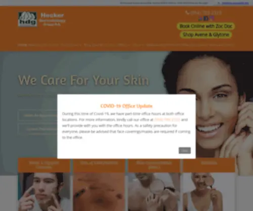 Heckerderm.com(Hecker Dermatology Group) Screenshot