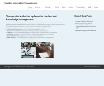 Hedden-Information.com(Hedden Information Management) Screenshot