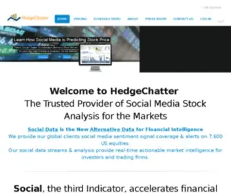 Hedgechatter.com(Social Media Stock Sentiment Analysis Dashboard) Screenshot