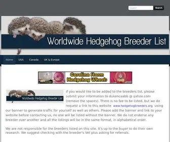 Hedgehogbreeders.org(Hedgehog breeders) Screenshot