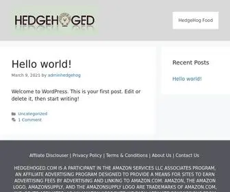 Hedgehoged.com(HedgeHog Life) Screenshot