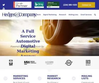 Hedgescompany.com(Hedges & Company Automotive Digital Marketing Agency) Screenshot