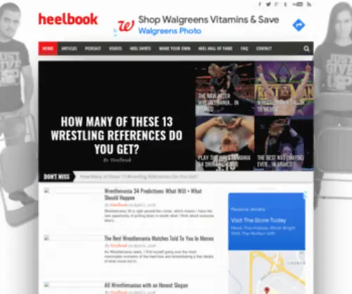 Heelbook.com(Pro Wrestling humor) Screenshot