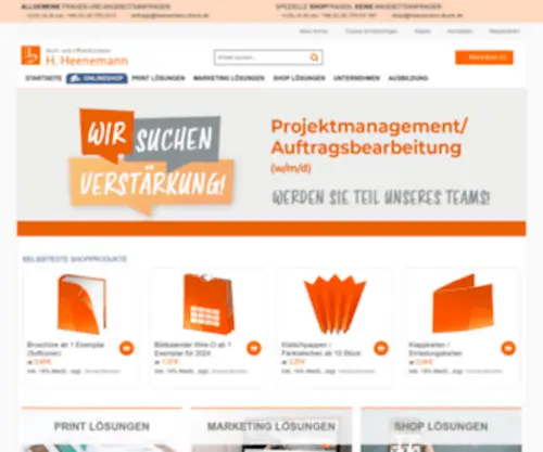 Heenemann-Druck.de(Online Druckerei Berlin) Screenshot