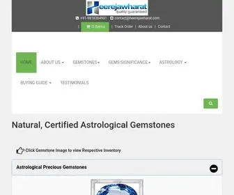 Heerejawharat.com(Certified Astrological Gemstones in Delhi Bangalore/Bengaluru Kolkata) Screenshot